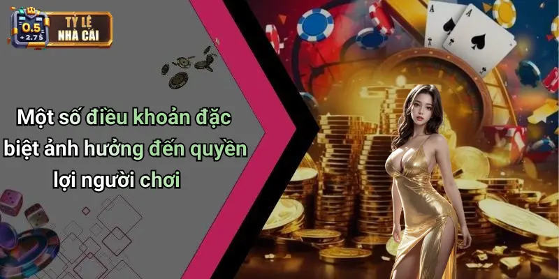 Một số điều khoản đặc biệt ảnh hưởng đến quyền lợi người chơi