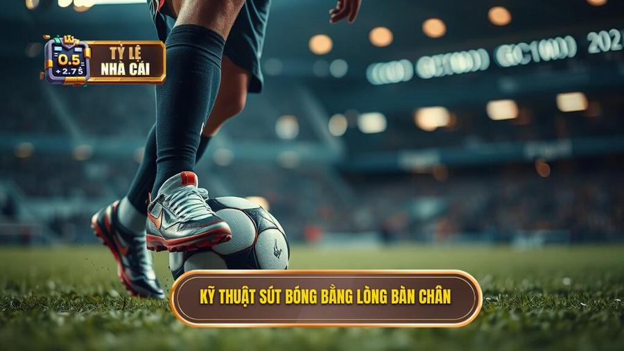 2. Kỹ thuật sút bóng bằng lòng bàn chân