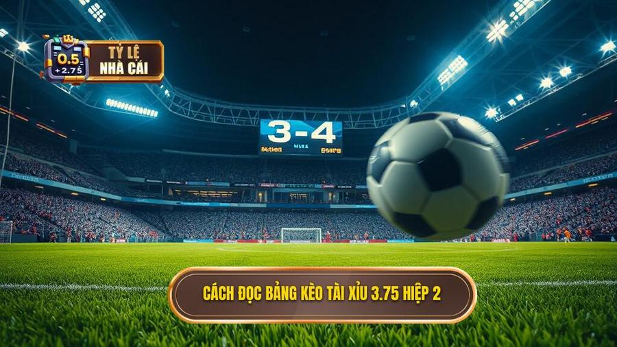 3. Cách đọc bảng kèo tài xỉu 3.75 hiệp 2