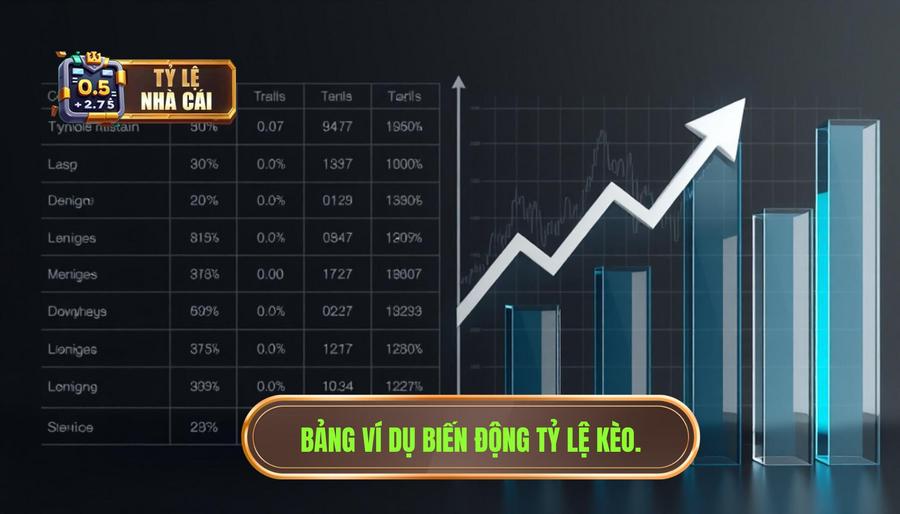 Bảng so sánh ví dụ về biến động tỷ lệ nhà cái